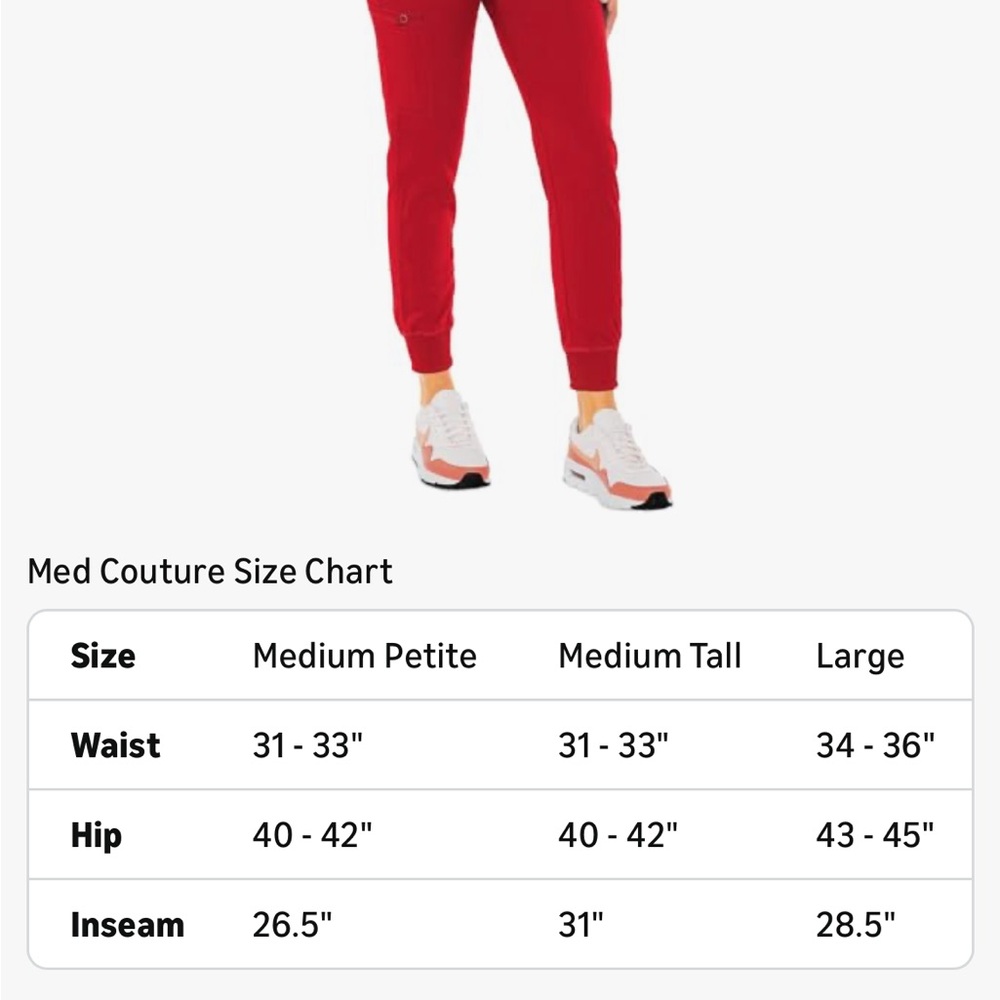 Med Couture TOUCH Red Short Sleeve V-Neck Top with matching pants - Picture 6 of 12